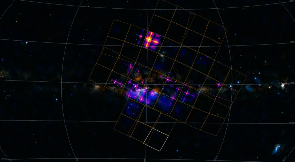 Einstein photo of milky way with rentgen beams